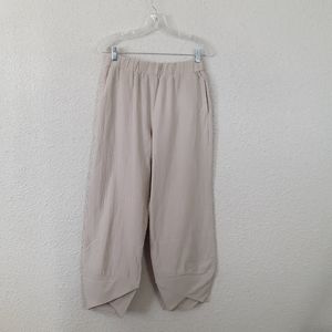 Misslook Womens Beige Wide Leg Harem Pants Size Medium New #1E0224